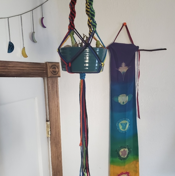Rainbow Macramé Plant Hanging - Picture 5 of 7